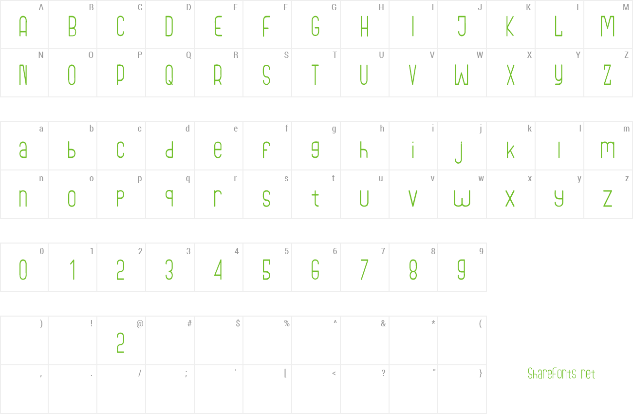 Font Round Light preview